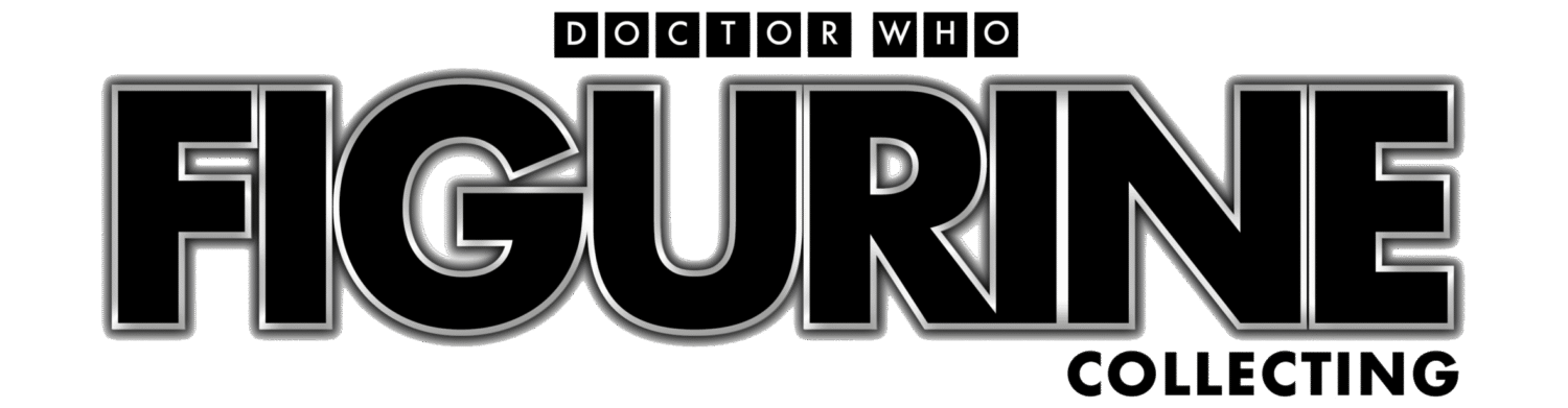 black and silver logo that states Doctor Who Figurine Collecting.